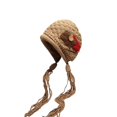 thumbnail image 5 of Chapeaux Bombardier de Noël siminseming pour Femmes, Chauds, Faits à la Main, Chapeaux Tricotés pour l'Automne et l'Hiver, Patchwork à la Mode, à Franges, Chapeaux en Laine Rouges, Vêtements, Chaussures et Accessoires, 5 of 5