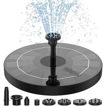 2.5W Solar Fountain Pump Solar Water Pump Floating Fountain with 6 Nozzles for Bird Bath, Fish Tank, Pond or Garden Decoration Solar Aeration Pump