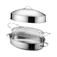 thumbnail image 4 of Siruishop Steaming Pot Baking Tray 16in with Cover Kitchen Pot Cookware Easy Carrying A, 4 of 8