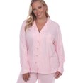thumbnail image 2 of White Mark Women's Polka Dots Long Sleeve Button-Down Pajama Set, 2 of 5