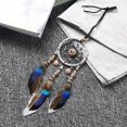 thumbnail image 4 of [Big Clear!]Car Pendant Checking Net With Natural Stone Feathers Wall Hanging Decoration Ornament, 4 of 6