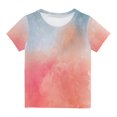 thumbnail image 1 of Plebaso T-Shirt à Manches Courtes pour Bébés Garçons Filles, Couleur Dégradée, Col Rond, Haut, Vêtements d'Été pour Bébé, 1 of 3