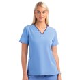 thumbnail image 1 of Matrix Impulse Haut de Blouse Médicale pour Femmes à Col en V Contrasté (Livraison Gratuite), 1 of 1