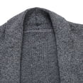 thumbnail image 4 of Men Cardigan Sweaters Solid Color Shawl Collar Long Sleeve Knitted Fall Casual Long Cardigan, 4 of 7