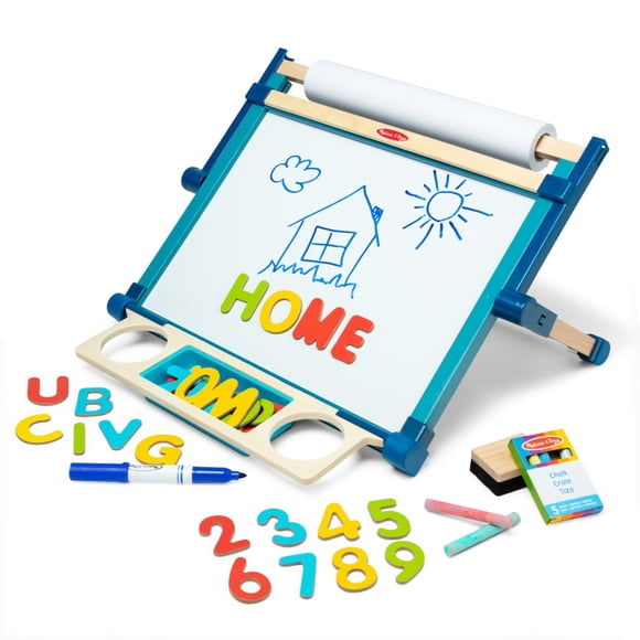 Melissa & Doug Chevalet de Table Double Face de Luxe, Arts et Artisanat, 42 Pcs, 17,5 Po H x 20,75 Po L x 2,75 Po L, Excellent Cadeau pour Filles et Garçons 3, 4,