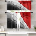 thumbnail image 1 of 36 Rideaux de Cuisine Abstraits Noir Blanc et Rouge Ensemble de 3 Rideaux de Fenêtre et Cantonnières Fond d'Art Moderne Court Rideau Vintage Petit Décor de Cuisine, 1 of 5