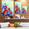 thumbnail image 3 of Blue Cornflower and White Daisy - Floral Canvas Art Print, 3 of 4