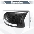 thumbnail image 3 of Unique Bargains 1 Pair Car Rear View Driver Passenger Side Mirror Cover Cap Overlay Black Carbon Fiber Pattern for Honda Civic 9th Gen Mirror Guard Covers Trims, 3 of 6