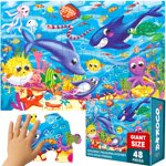 Giant Puzzles pour les enfants - 4-6 ans - Océan 2x3 Pieds 48 Puzzles pour les tout-petits 3-5 par QUOKKA
