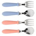 thumbnail image 3 of 4Pcs Toddler Utensils Kids Silverware Children Spoons and Forks Set Baby Feeding Essentials, 3 of 9