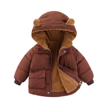 Kcodviy Manteau à Capuchon pour Tout-Petits Enfants Bébés Garçons Garçons Filles Manteaux d'Hiver Ours Sans Capuchon Oreilles Manteau à Capuchon Veste Garçons Manteau de Ski Épais Chaud Vêtements d'Extérieur Vêtements Garçons Manteaux d'Hiver Matelassés Ensembles