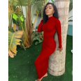 thumbnail image 3 of ORUYROP Women's Fall Turtleneck Long Sleeve Ribbed Slim Bodycon Maxi Dress, 3 of 6