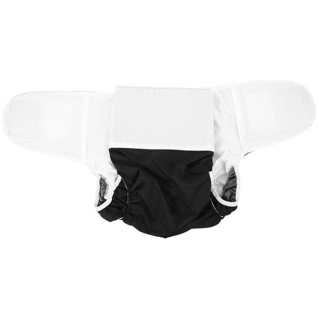 UPOUART 1Pack Washable Diaper Black Waterproof Adult Cloth for Incontinence Protection