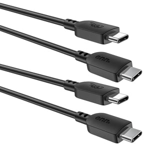 Onn. 2-Pack 6 FT/1.8 m USB 60W Certified USB-C to USB-C Cable
