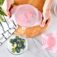 thumbnail image 1 of Silicone Stretch Lids, Stretch Lids For Bowl, Stretchable Odorless Reusable Apply To All Kinds Of Food Storage Fits Various Sizes Containers Lids For Bowl, Cup Pink, 1 of 8