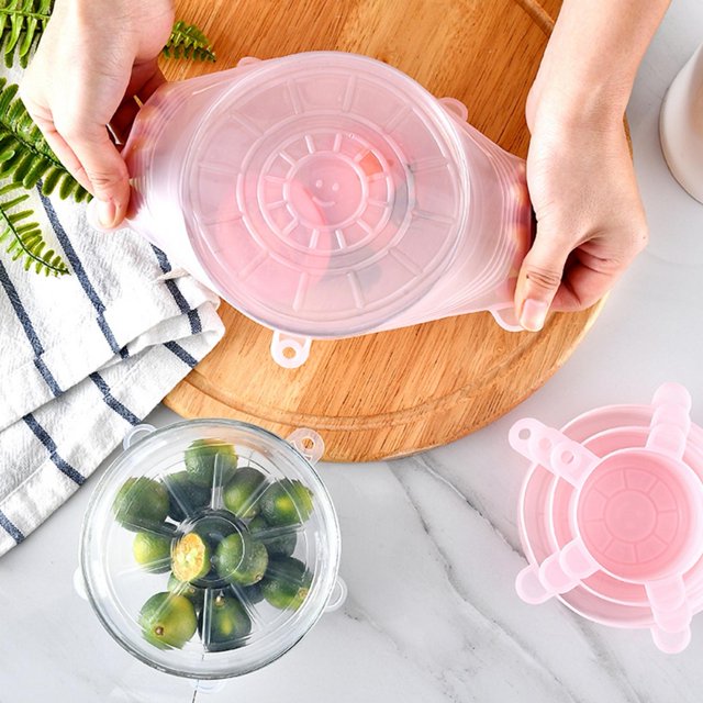 Silicone Stretch Lids, Stretch Lids For Bowl, Stretchable Odorless Reusable Apply To All Kinds Of Food Storage Fits Various Sizes Containers Lids For Bowl, Cup Pink