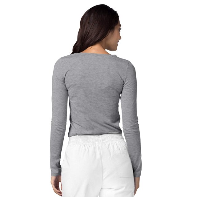 Adar Underscrubs for Women Multi Color 3 Pack - Long Sleeve Underscrub Comfort Tee
