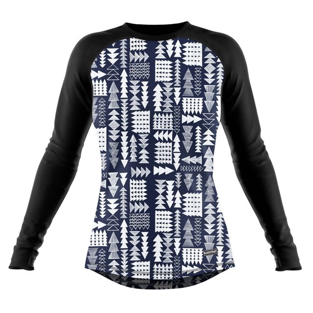 BLACKSTRAP Women's Pinnacle Crew Baselayer Top Directional Blue, M