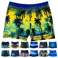 thumbnail image 1 of AMERTEER Man Shorts Loose Plus Size Polyester Flat Corner Printed Beach Shorts for Spa, 1 of 10