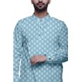 thumbnail image 3 of Atasi Party Wear Kurta Pajama For Men Mandarin Collar Ethnic Printed Kurta Set, 3 of 3