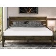 thumbnail image 1 of Acacia Emery Bed Frame with Headboard Solid Wood Platform Bed, Queen Size Bed Frame, Unique Design Contemporary Signature Wood Bed Compatible with All Mattresses, Non-Slip and Noise-Free, Mocha, 1 of 5