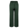 thumbnail image 3 of Women's Casual Linen Pants - High Waist with Side Pockets - Spring/Summer Long Pants, 3 of 4