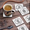 thumbnail image 3 of Inkdotpot Set of 6 Drink Coasters Easy Clean 4-inch SquareCoastersCork Base-Reusable- Quotes, 3 of 8