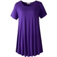 thumbnail image 2 of LARACE Plus Size Tunic Tops for Women Summer Short Sleeve Round Neck Woman Plus Top, 2 of 5