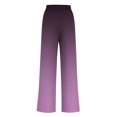thumbnail image 4 of Pants for Women, Womens Fashionable Striped Printed Drawstring Wide Leg Pants, 4 of 5