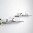 thumbnail image 1 of vidaXL Floating Wall Shelves 2 pcs Grey 90x23.5x3.8 cm MDF, 1 of 4