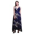 thumbnail image 1 of Bimba Bird Ladies Printed Resort Maxi DrawstringDressSpaghetti Strap Beach Wear-Small, 1 of 4