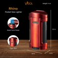 thumbnail image 4 of Visol Rhino Quad Torch Flame Refillable Gas Lighter (Shipped Without Butane), 4 of 4