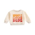 thumbnail image 1 of Bébé Garçons Halloween Sweat-Shirts à Manches Longues Cartoon Lettre Imprimé Pull Enfant Automne Tops, 1 of 8
