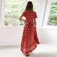 thumbnail image 4 of Fshaion Robe d'Été pour Femmes 2024 Grande Taille Robe à Col en V Plage Bohème Imprimé Floral Robe de Vacances Liquidation à Moins de 10!, 4 of 6