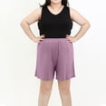 thumbnail image 2 of AherBiu Shorts Grande Taille pour Femmes, Pyjama Taille Haute, Shorts à Jambes Larges, Bas de Pyjama Confortables et Doux, Shorts, 2 of 7