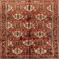 thumbnail image 1 of Ahgly Company Indoor Square Traditional Crimson Red Persian Area Rugs, 5' Square, 1 of 6