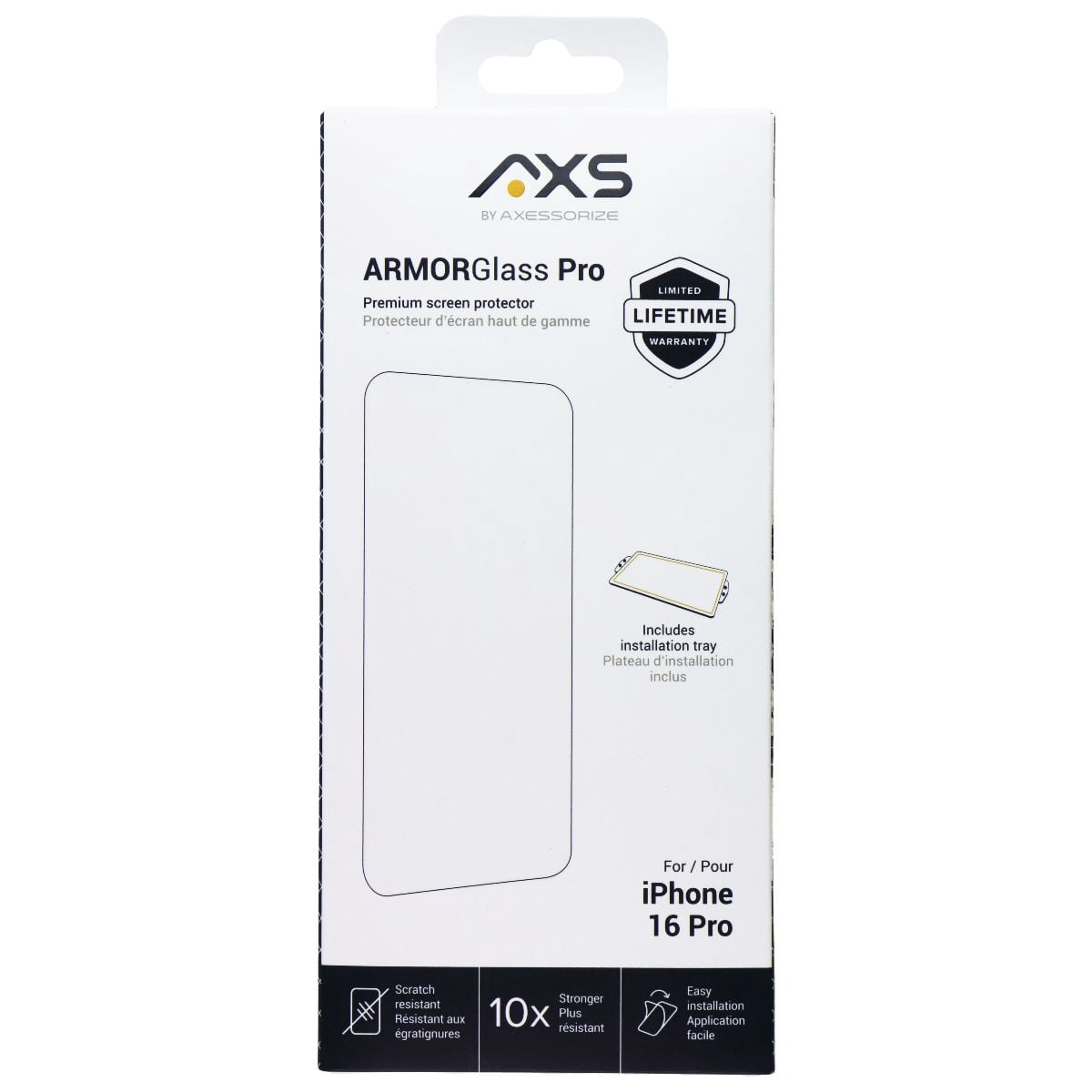 AXS ArmorGlass Pro Premium Screen Protector for Apple iPhone 16 Pro - Clear