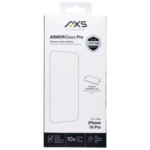AXS ArmorGlass Pro Protecteur d'écran Premium pour Apple iPhone 16 Pro - Effacer