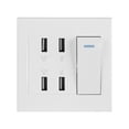 thumbnail image 4 of 4 Ports Commutateur de Commande 5V 2.1a / 1a 4100mA USB Prise de Chargeur de Prise de Courant Murale (220 250v), 4 of 14