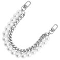 thumbnail image 2 of Maoww Pearl Bead Rope Bag Strap Handle Shoulder Belt for Handbag DIY Replacement Sliver, 2 of 8