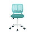 thumbnail image 3 of FurnitureR Carnation Swivel Teen Plastic and Mesh Task Chair in Turquoise, 3 of 7