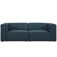 thumbnail image 3 of Modway Mingle Fabric Outdoor Patio Furniture Loveseat, Blue, 3 of 5