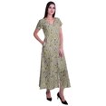 thumbnail image 4 of Moomaya Robe Longue Maxi pour Femmes à Manches Courtes, Robe Formelle/décontractée avec Poches P-TTG, 4 of 6