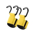 thumbnail image 4 of Lipstore Fitness Weight Lifting Hook Padded Wrist Straps for Powerlifting Shrugs Rows Yellow, 4 of 8