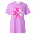 thumbnail image 4 of TSADFHJI Tuniques pour Femmes à Encolure Carrée T-Shirt Imprimé à Manches Courtes à Col Rond pour Femmes Haut Blouse TTTG Violet, 4 of 5