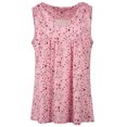 thumbnail image 2 of Innerwin Haut d'Été Col en V Débardeurs pour Femmes Imprimé Floral Boho T-Shirts Rose L, 2 of 5