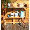 thumbnail image 2 of Table Utilitaire Pliante Merry Garden et Banc de Rempotage, Teinte Naturelle avec Tablette Ajustable, 2 of 2