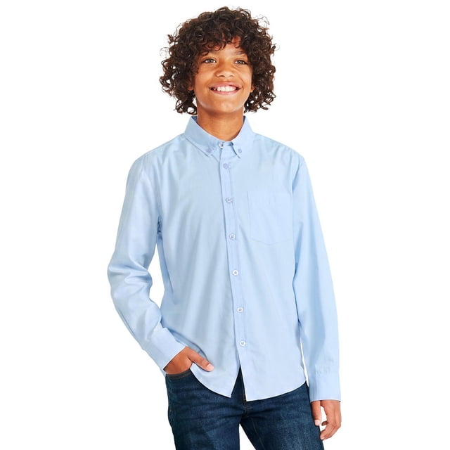 George Boys' Long-Sleeve Button-Down Dress Shirt