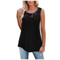 thumbnail image 2 of XZNGL Womens Sleeveless Lace Active Tank Tops Ruffle Loose Tunic Blouse Shirt Blouse, 2 of 6