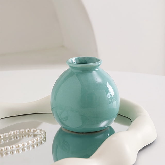 QTOCIO Cute Scandinavian Style Simples Ceramic Vase Living Room Desktop Dining Table Entryway Home Decorative Ornaments